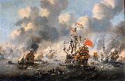 Esaias Van de Velde, The burning of the English fleet off Chatham